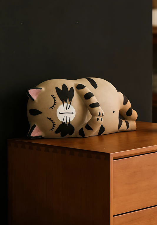 Whimsy Cat Earthen Figurine