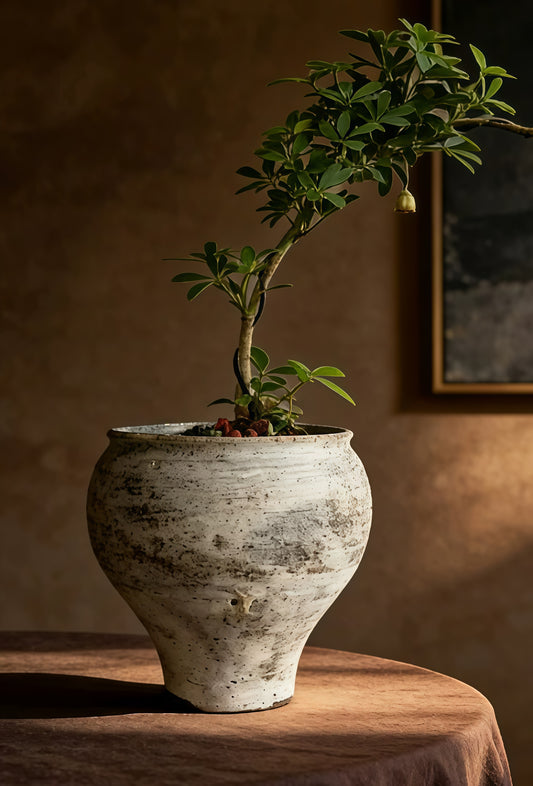 Tiger Leaf Zen Clay Pot