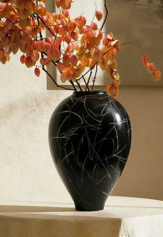 Imperial Bloom Ceramic Urn