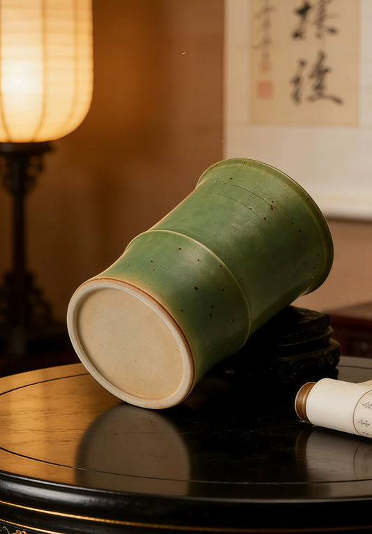 Bamboo Whisper Porcelain Vase