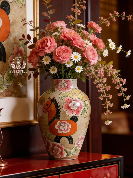 Bronze Steed Rustic Vase